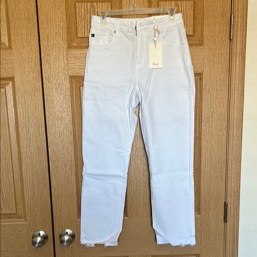 KanCan High-Rise Straight Fit White Jeans